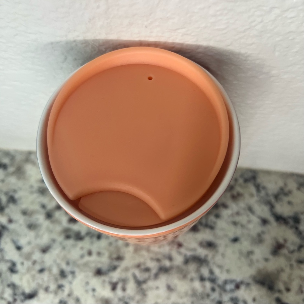 Starbucks Tropical Sunset Ombre Ceramic Tumbler Mug Cup 12 oz NEW‎ Orange Blue - Picture 5 of 8